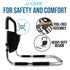 JJ CARE Bed Mobility Guard with Side Storage and Pocket Assist, Height Adjustable Hand Rail